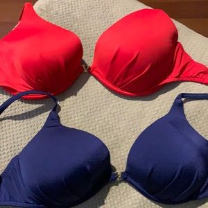 Blue and Red Venus swim tops - 2 for one